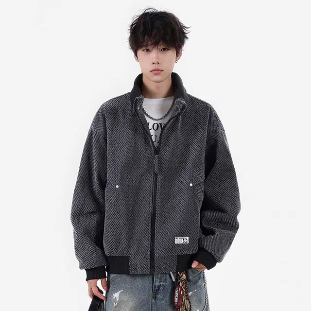 红蜻蜓 美式高街潮牌复古字母设计感休闲外套男春秋款棒球服夹克 男女同款