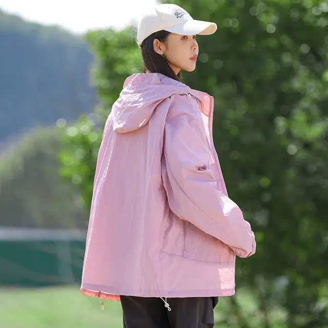 红蜻蜓 美式高街复古慵懒风纯色高级感户外跑步运动 透气防晒服 男女同款