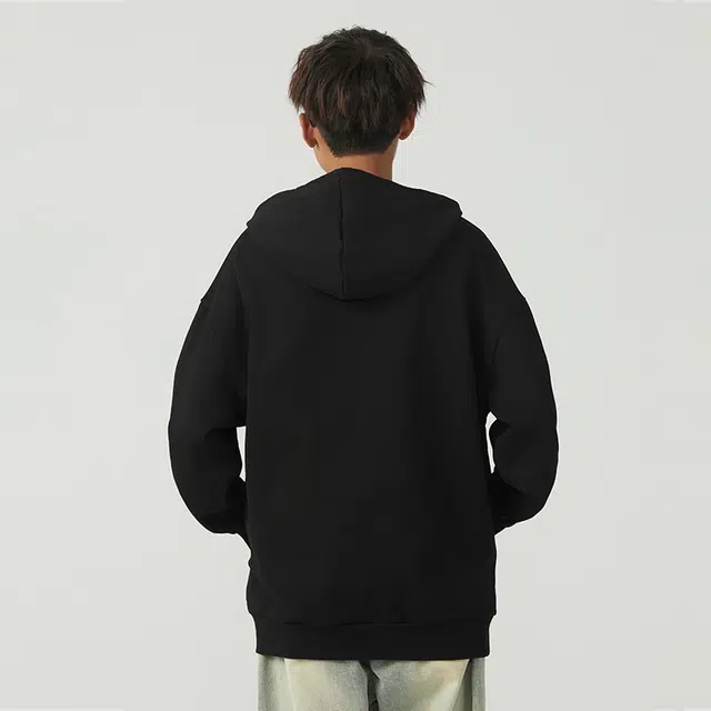 红蜻蜓 美式潮流玫瑰仿刺绣设计感高街植物花卉宽松舒适百搭日常通勤亲肤时尚简约长袖连帽外套卫衣 男女同款