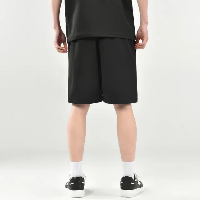 八哥 纯色基础百搭系带宽松直筒五分休闲短裤 男女同款