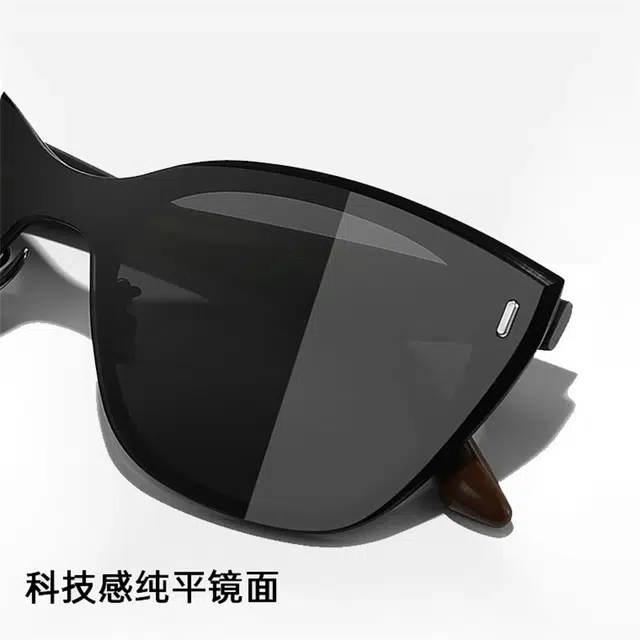 雷派龙 高级感尼龙偏光显脸小开车防紫外线墨镜 金属 猫眼 太阳眼镜 女款 黑色