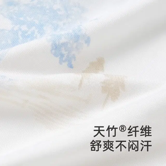 英氏睡裤居家服 休闲轻薄舒适透气夏季 白色儿童款