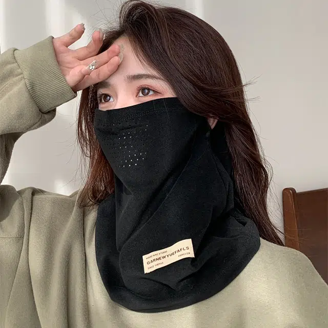 【秋冬必备】 啄木鸟 秋冬加厚保暖围脖面罩包头帽高颜值滑雪骑行挂耳面罩帽子两件组合 德绒 绒线帽 男女同款情侣款