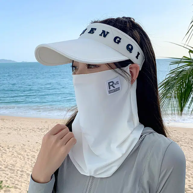 啄木鸟 凉感亲肤柔软遮脸口罩脖套头巾户外骑行运动防紫外线头套挂耳款 防晒面罩 男女同款情侣款