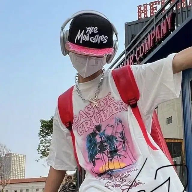 啄木鸟 创意缺口甜甜圈嘻哈说唱街头刺绣平顶平檐 涤棉 棒球帽 男女同款情侣款