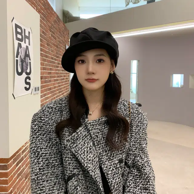 啄木鸟 四用设计美拉德日系褶皱八角帽大头围显脸小云朵帽文艺画家帽报童帽前进鸭舌帽 聚酯纤维 贝雷帽 女款