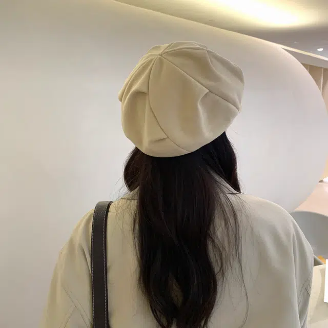 啄木鸟 四用设计美拉德日系褶皱八角帽大头围显脸小云朵帽文艺画家帽报童帽前进鸭舌帽 聚酯纤维 贝雷帽 女款