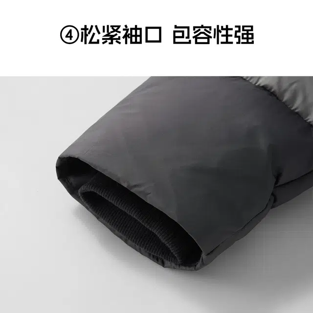 青蛙王子 时尚拼色拉链连帽保暖长袖羽绒服 中小童