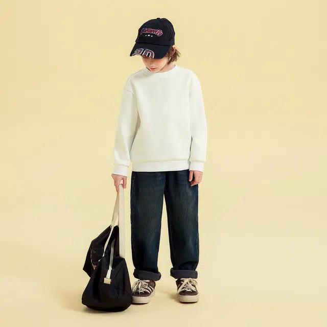 青蛙王子 复古轻盈舒适柔软牛仔裤 蓝色系 青少年
