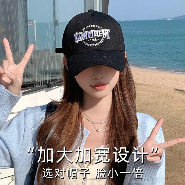 云诚雅漫 字母刺绣四季百搭休闲帽子遮阳防晒潮流 棉 鸭舌帽 男女同款情侣款