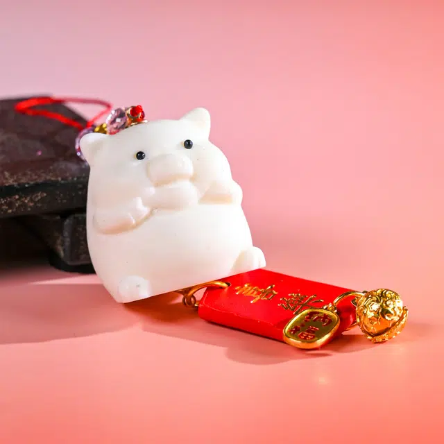 灵晔 新中式国潮文玩可爱萌宠车载居家办公精致雕刻精美轻奢高级感百搭小众#好运 象牙果 挂件 男女同款情侣款