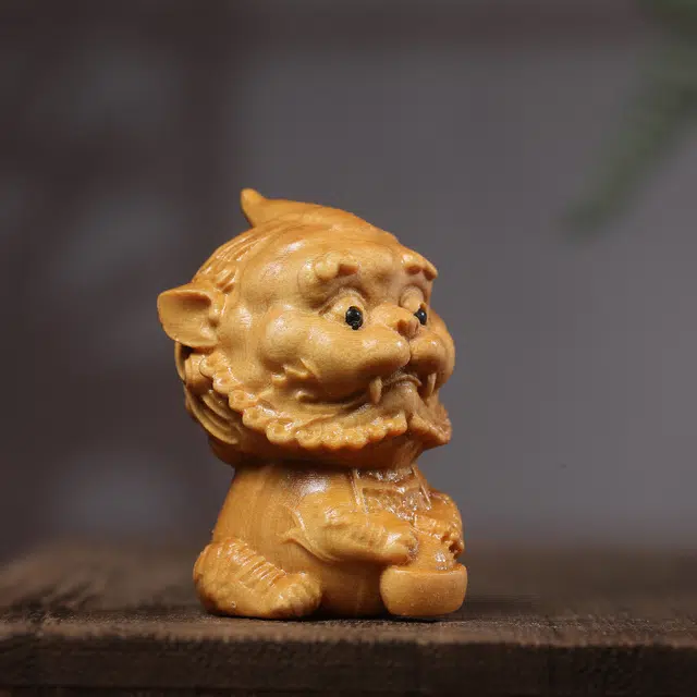 灵晔 国潮新中式轻奢高级感护宝貔貅随身携带车摆件文玩盘玩招财进宝鹏程万里平安#好运 崖柏 手把件 男女同款情侣款