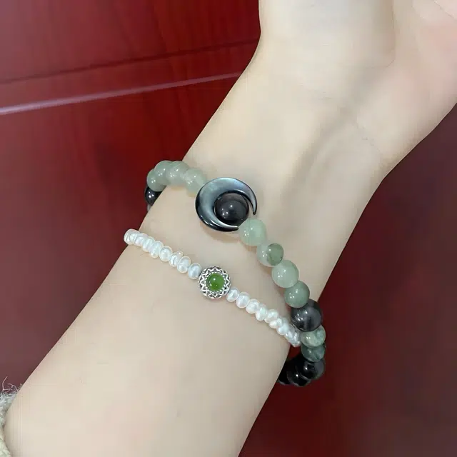 灵晔 新中式国潮文艺复古风轻奢高级感小众百搭佛珠念珠转运珠招财盘玩手饰招财纳福平安喜乐诸事顺遂#好运 黑檀 手串 男女同款情侣款