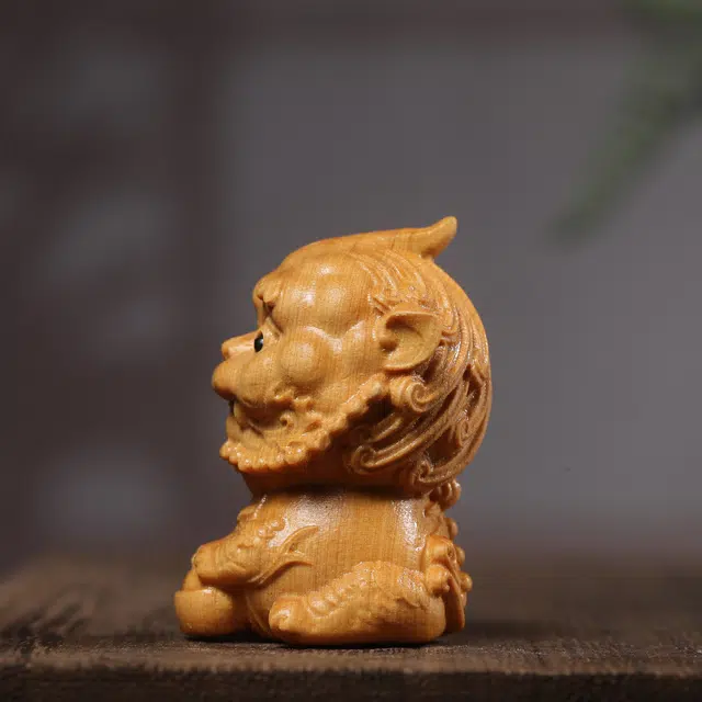 灵晔 国潮新中式轻奢高级感护宝貔貅随身携带车摆件文玩盘玩招财进宝鹏程万里平安#好运 崖柏 手把件 男女同款情侣款