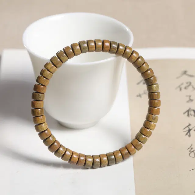 灵晔 国潮新中式文玩复古风文艺设计时尚百搭八方来财万事如意平安喜乐#好运 檀木 手串 男女同款情侣款