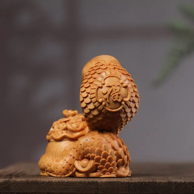 灵晔 新中式国潮复古文艺风轻奢高级感茶宠居家摆件文玩随身盘玩聚财福蛇招财纳福财源广进 #好运 崖柏 把件 男女同款情侣款