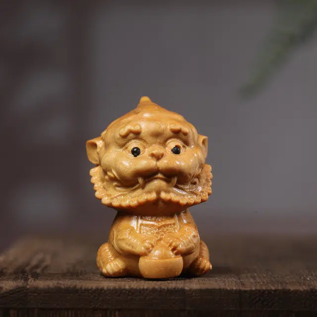 灵晔 国潮新中式轻奢高级感护宝貔貅随身携带车摆件文玩盘玩招财进宝鹏程万里平安#好运 崖柏 手把件 男女同款情侣款