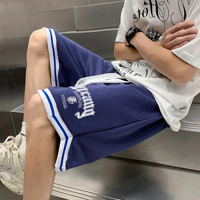 啄木鸟 嘻哈字母印花设计五分裤宽松潮流百搭篮球裤运动健身速干吸汗休闲短裤 男女同款