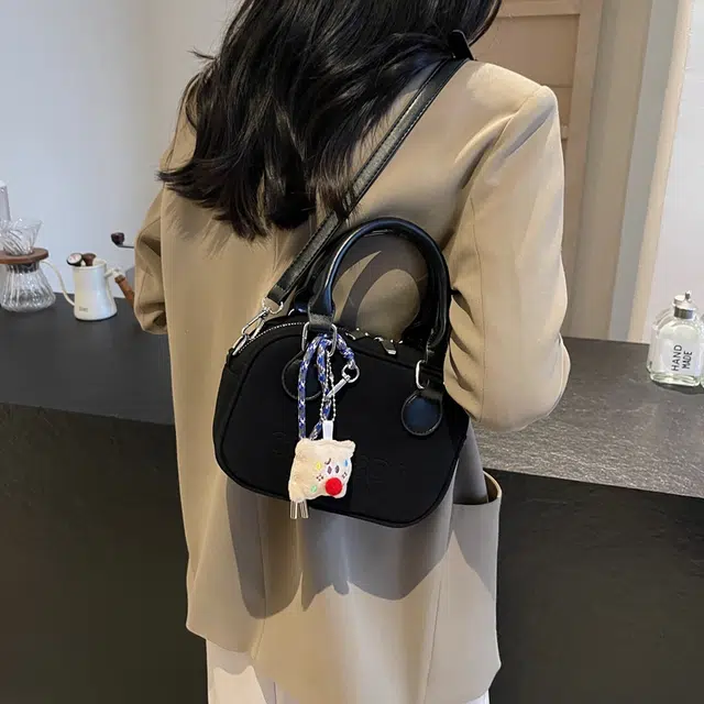 捷朗仕 复古秋冬百搭上班 皮绒 手提斜挎包 小号 女款 多色