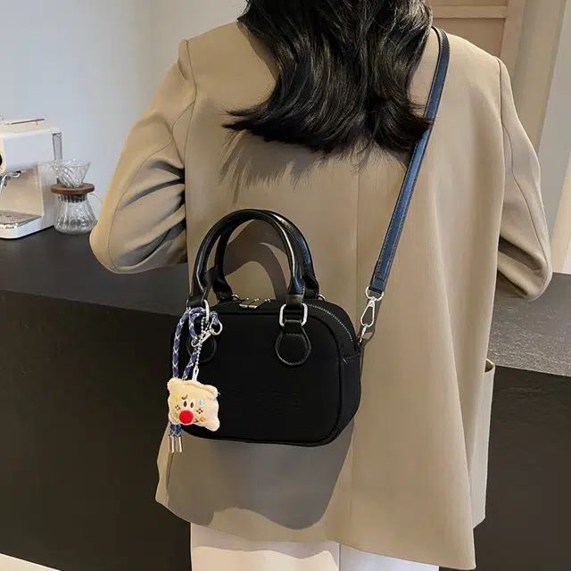 捷朗仕 复古秋冬百搭上班 皮绒 手提斜挎包 小号 女款 多色