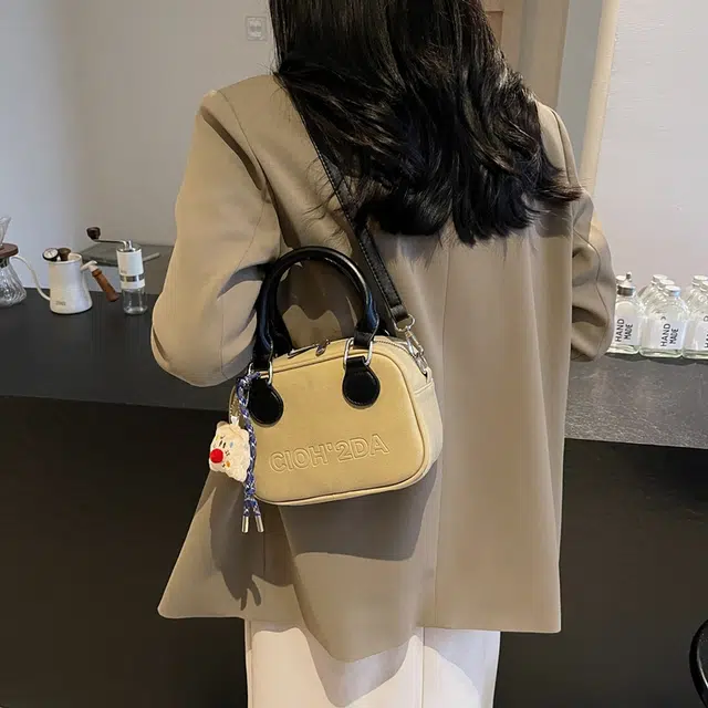 捷朗仕 复古秋冬百搭上班 皮绒 手提斜挎包 小号 女款 多色