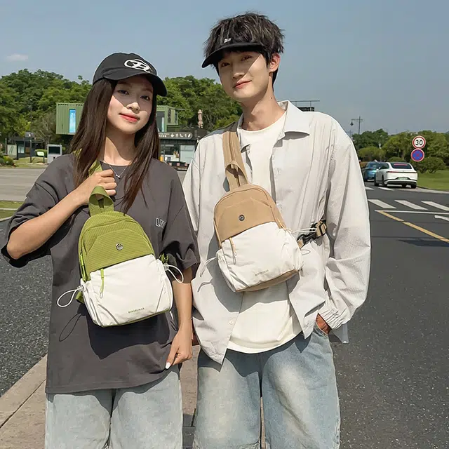 捷朗仕 高级感时尚潮流百搭 尼龙 胸包 常规 男女同款情侣款 多色
