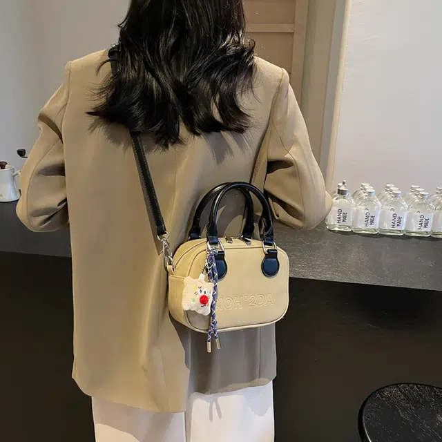 捷朗仕 复古秋冬百搭上班 皮绒 手提斜挎包 小号 女款 多色