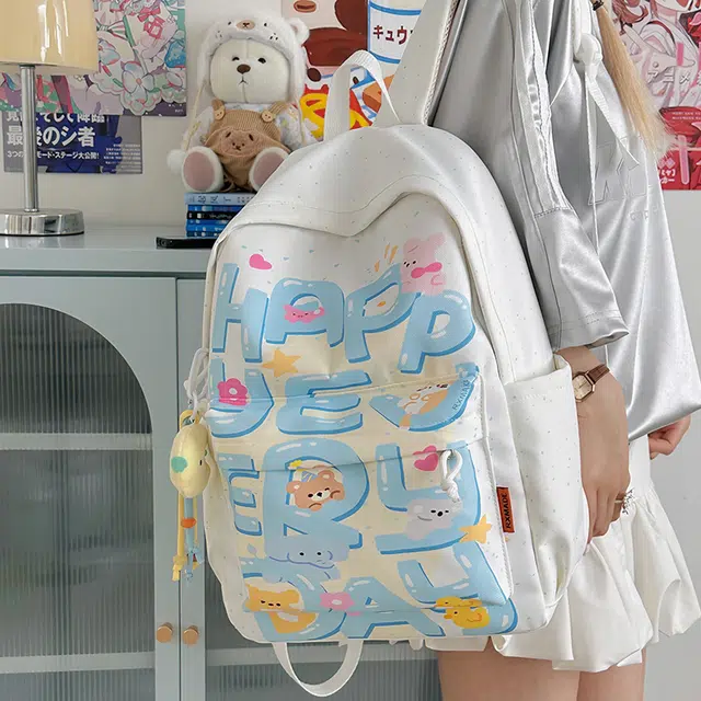 捷朗仕 大容量简约轻便时尚潮流百搭 尼龙 双肩包 常规 女款 多色