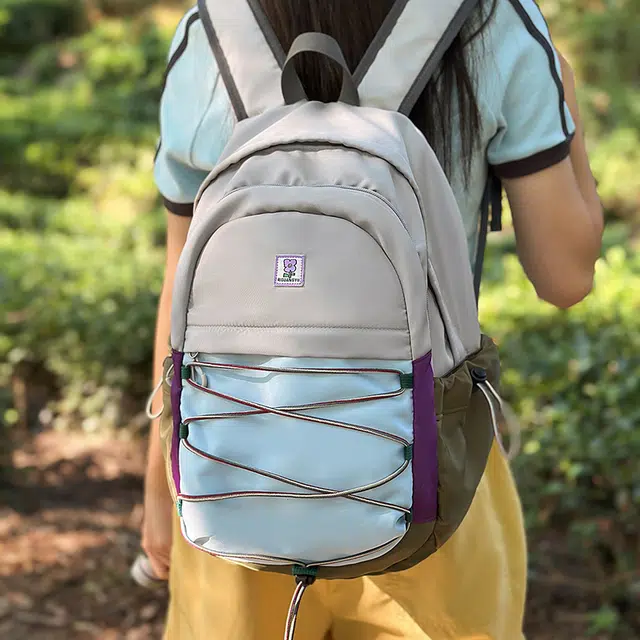 捷朗仕 时尚百搭 尼龙 双肩包 女款 黄色/蓝色