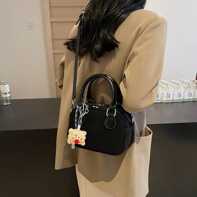 捷朗仕 复古秋冬百搭上班 皮绒 手提斜挎包 小号 女款 多色