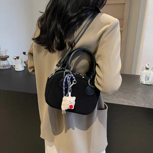 捷朗仕 复古秋冬百搭上班 皮绒 手提斜挎包 小号 女款 多色