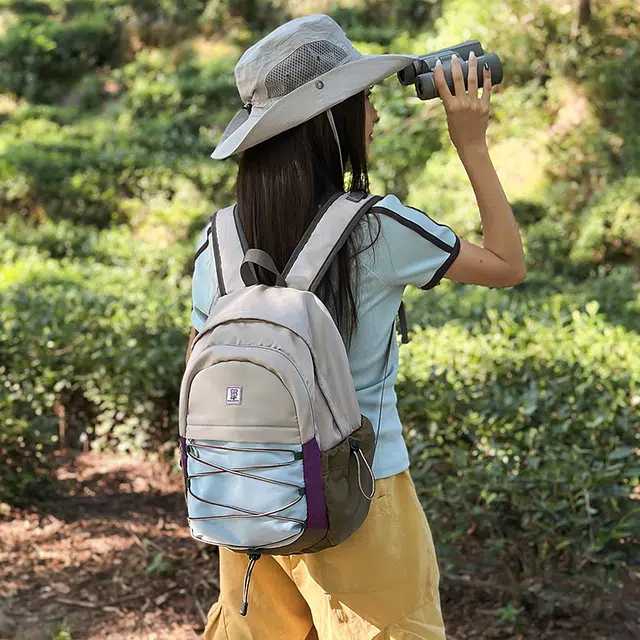 捷朗仕 时尚百搭 尼龙 双肩包 女款 黄色/蓝色