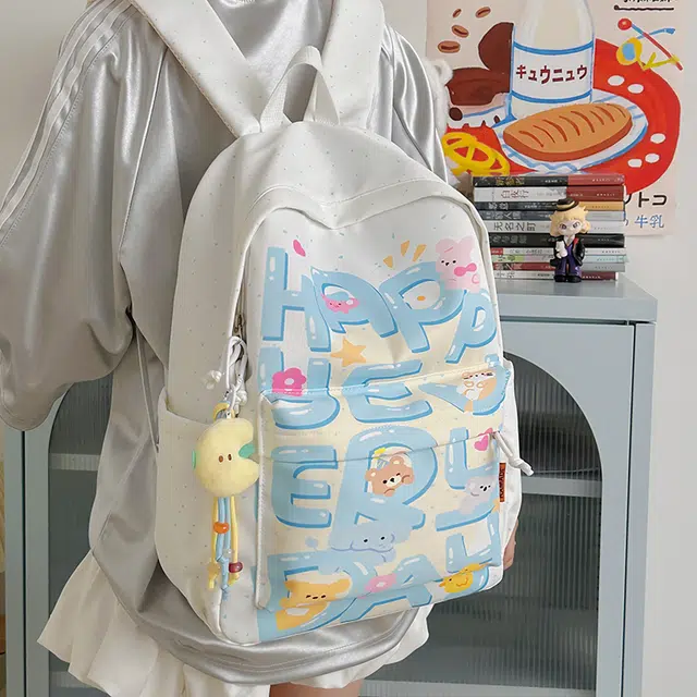 捷朗仕 大容量简约轻便时尚潮流百搭 尼龙 双肩包 常规 女款 多色