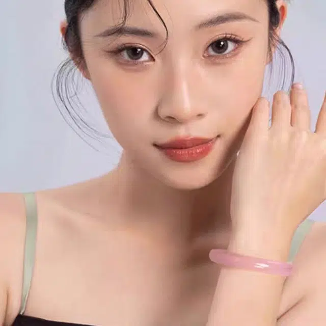 华熹福珠宝 桃花中式国风#好运 玉髓 手镯 女款