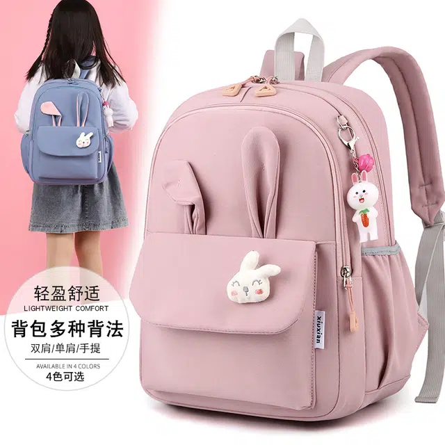 米囹 小学生书包 女孩儿童幼儿园超轻减负 卡通可爱双肩包 常规 无配色