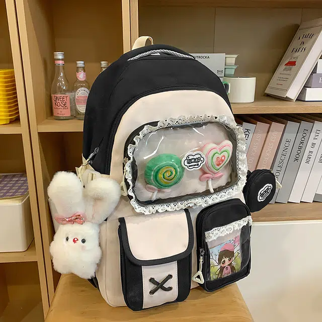 米囹 甜美日系书包 小学生大容量高颜值初中女生双肩背包 童包 常规 儿童款 无配色