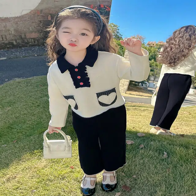 米囹休闲运动套装 小香风春秋季 儿童款