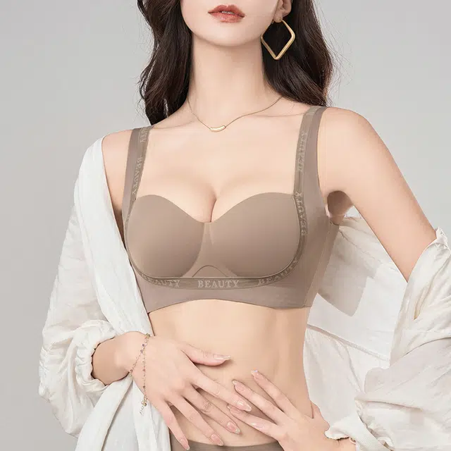 顶瓜瓜 提拉上托小胸聚拢无钢圈胸罩无痕舒适防下垂内衣文胸 女款