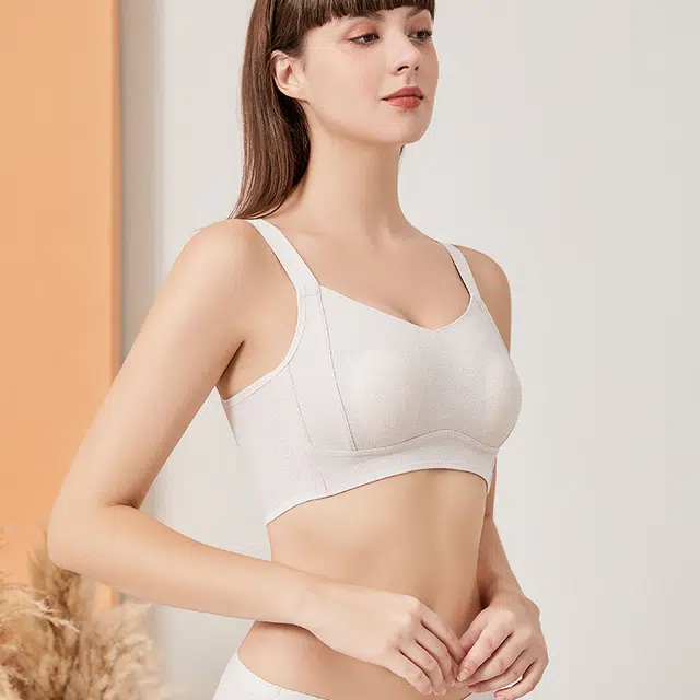 顶瓜瓜 大码内衣显胸小聚拢薄款无钢圈胸罩防下垂收副乳文胸 女款