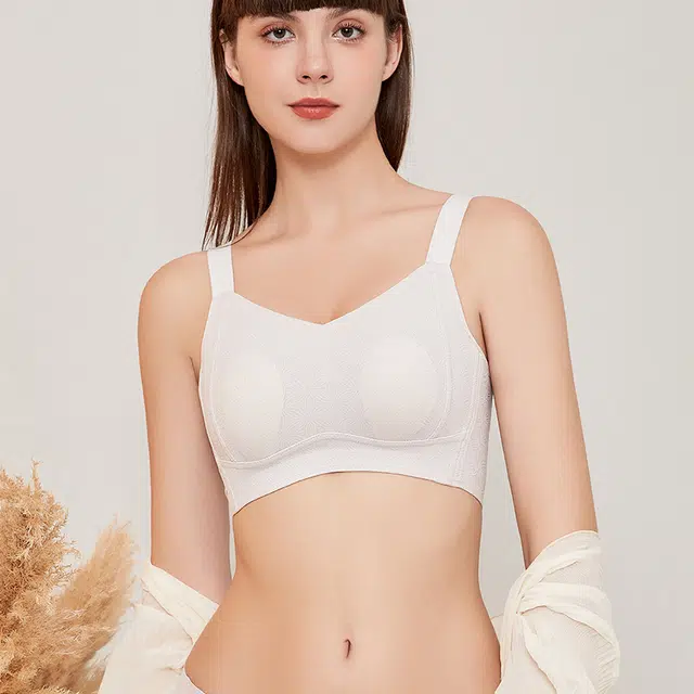 顶瓜瓜 大码内衣显胸小聚拢薄款无钢圈胸罩防下垂收副乳文胸 女款