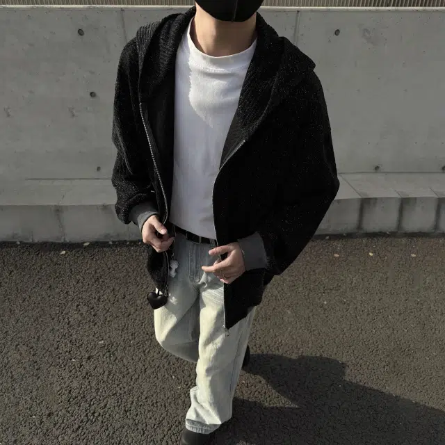 寻星记 美式高街风满印条纹与满天星宽松连帽百搭服饰卫衣 男女同款