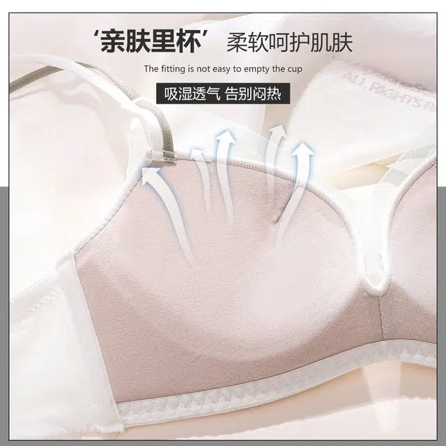 欧迪芬 纯欲网纱蕾丝小胸聚拢上托无钢圈轻奢文胸 女款