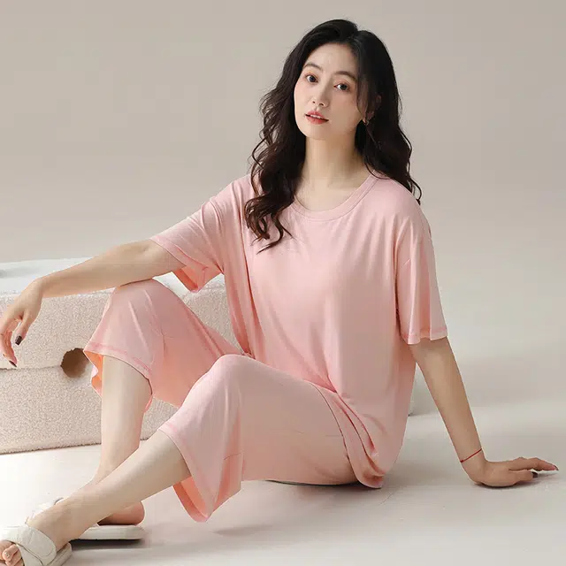 欧迪芬 柔软亲肤舒适时尚青春活泼透气睡衣套装 女款