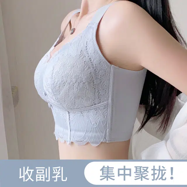 欧迪芬 上托聚拢侧收美背轻薄透气无钢圈蕾丝文胸 女款