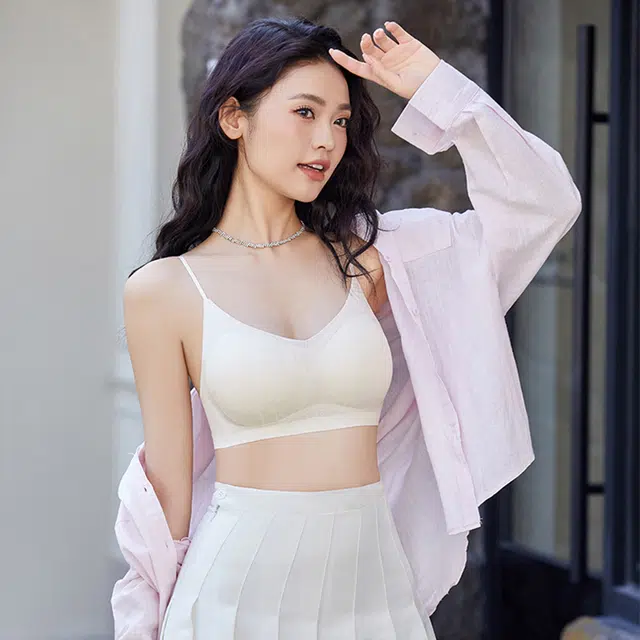 欧迪芬 裸感无痕冰丝轻薄透气软支撑上托聚拢防下垂收副乳夏季冰凉感两件装文胸 女款