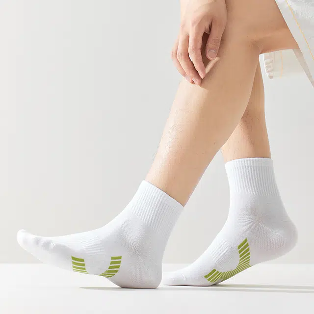 欧迪芬 基础款舒适透气吸湿排汗防臭抑菌中筒袜 男女同款 组合装