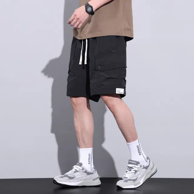 雅鹿 透气宽松直筒时尚百搭五分休闲短裤 男款
