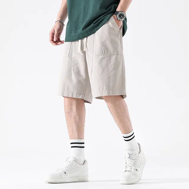 雅鹿 纯棉美式潮牌宽松百搭休闲短裤 男款