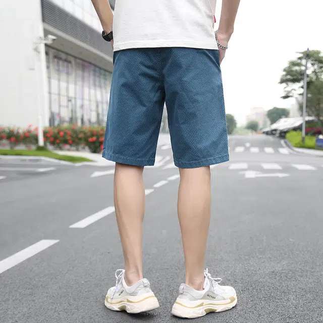 雅鹿 纯色简约中腰薄款宽松百搭运动篮球五分休闲短裤 男款