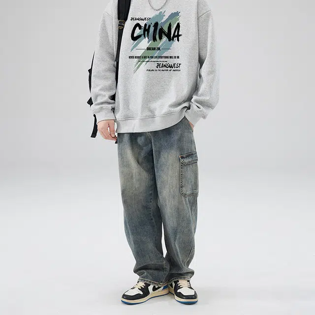 雅鹿 美食宽松百搭时尚潮流休闲长袖卫衣 男款